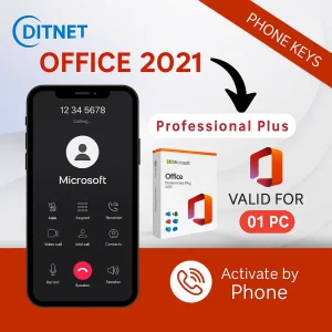 Microsoft Office 2021 Professional Plus – Global Version | Activate by Phone | Lifetime License by Ditnetkey
