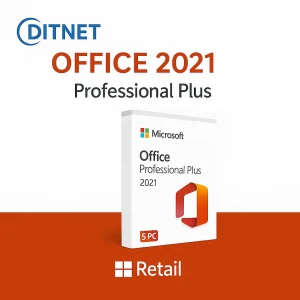 Microsoft Office 2021 Professional Plus Retail 5PC genuine license by DITNET